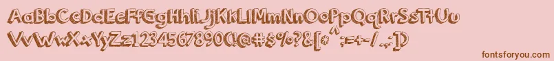 BmdOrangeJuice Font – Brown Fonts on Pink Background