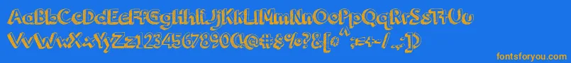 BmdOrangeJuice Font – Orange Fonts on Blue Background