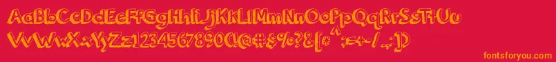 BmdOrangeJuice Font – Orange Fonts on Red Background