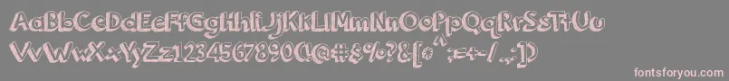 フォントBmdOrangeJuice – 灰色の背景にピンクのフォント