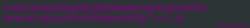 BmdOrangeJuice-fontti – violetit fontit mustalla taustalla
