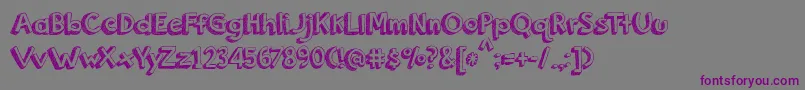 Шрифт BmdOrangeJuice – фиолетовые шрифты на сером фоне