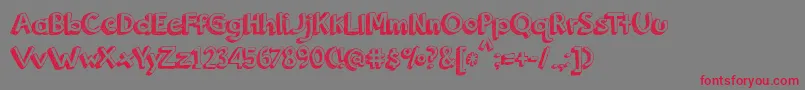 BmdOrangeJuice Font – Red Fonts on Gray Background