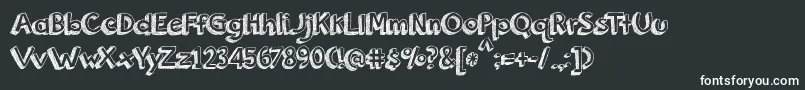 Шрифт BmdOrangeJuice – белые шрифты на чёрном фоне