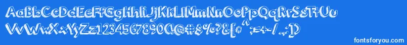 BmdOrangeJuice Font – White Fonts on Blue Background