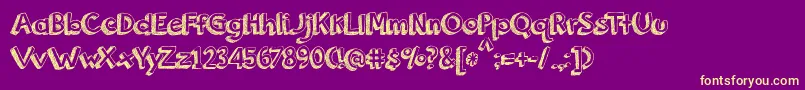 BmdOrangeJuice Font – Yellow Fonts on Purple Background