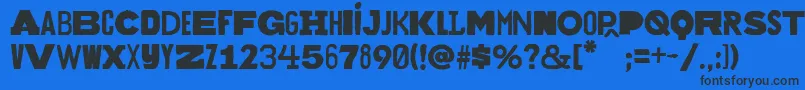 fuente Bakuninregular – Fuentes Negras Sobre Fondo Azul