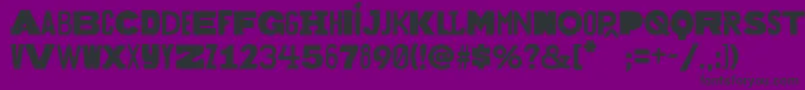 Шрифт Bakuninregular – чёрные шрифты на фиолетовом фоне