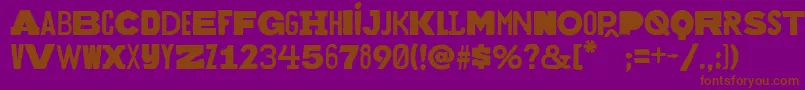 Bakuninregular Font – Brown Fonts on Purple Background