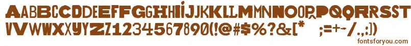 Bakuninregular Font – Brown Fonts on White Background