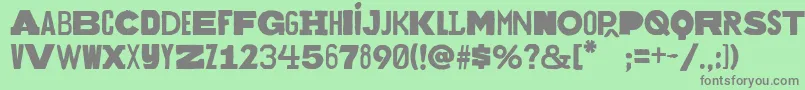 Bakuninregular Font – Gray Fonts on Green Background