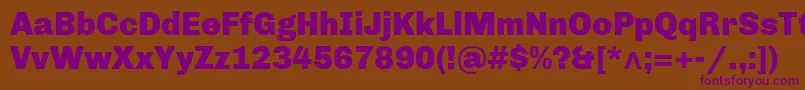 ChivoBlack Font – Purple Fonts on Brown Background