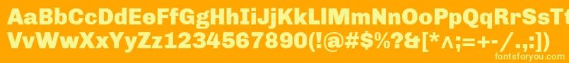 ChivoBlack Font – Yellow Fonts on Orange Background