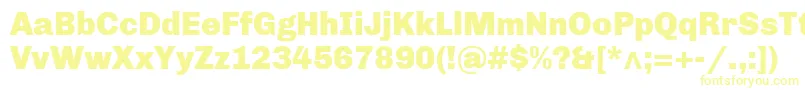 ChivoBlack Font – Yellow Fonts on White Background