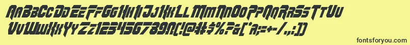 Omegaforcecondital12 Font – Black Fonts on Yellow Background