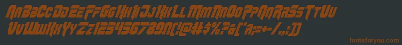 Omegaforcecondital12 Font – Brown Fonts on Black Background