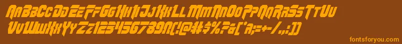 Omegaforcecondital12 Font – Orange Fonts on Brown Background