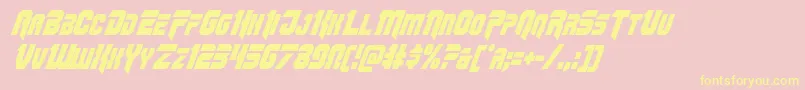 Omegaforcecondital12 Font – Yellow Fonts on Pink Background