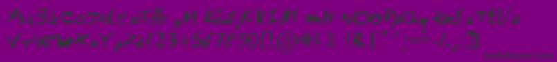 Otrack Font – Black Fonts on Purple Background