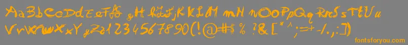Otrack Font – Orange Fonts on Gray Background