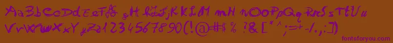 Шрифт Otrack – фиолетовые шрифты на коричневом фоне