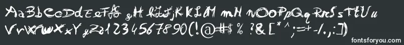 Шрифт Otrack – белые шрифты на чёрном фоне