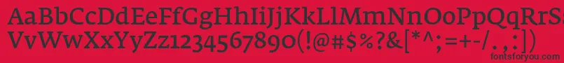 More about FedraserifaproNormal Font FedraserifaproNormal Font – Black Fonts on Red Background