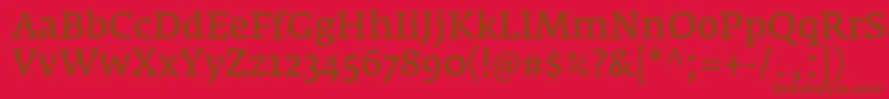 Шрифт FedraserifaproNormal – коричневые шрифты на красном фоне