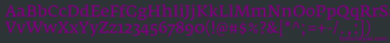 fuente FedraserifaproNormal – Fuentes Moradas Sobre Fondo Negro