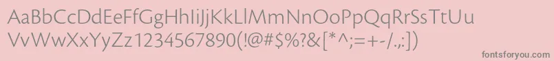 CronosproLtcapt Font – Gray Fonts on Pink Background