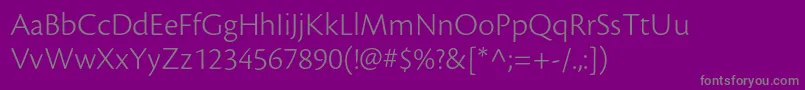 CronosproLtcapt Font – Gray Fonts on Purple Background
