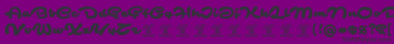 SafirscriptPersonalUse Font – Black Fonts on Purple Background