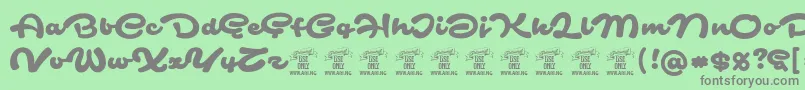 SafirscriptPersonalUse-Schriftart – Graue Schriften auf grünem Hintergrund