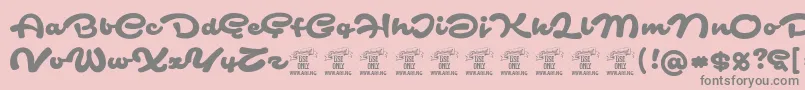 Fonte SafirscriptPersonalUse – fontes cinzas em um fundo rosa