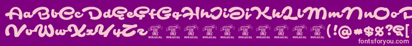 SafirscriptPersonalUse-Schriftart – Rosa Schriften auf violettem Hintergrund
