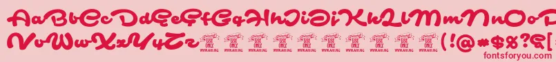 SafirscriptPersonalUse-Schriftart – Rote Schriften auf rosa Hintergrund