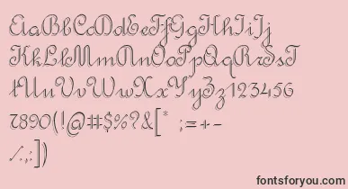 RondoTwinThin font – Black Fonts On Pink Background