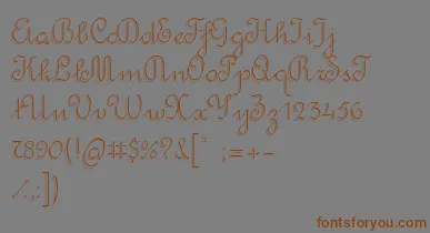 RondoTwinThin font – Brown Fonts On Gray Background