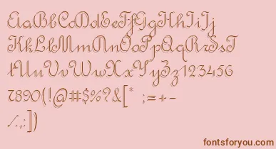 RondoTwinThin font – Brown Fonts On Pink Background