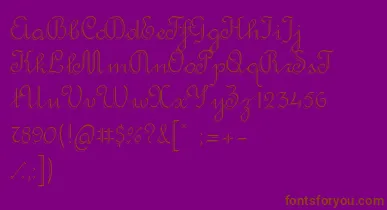 RondoTwinThin font – Brown Fonts On Purple Background