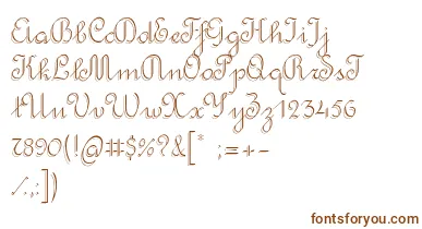 RondoTwinThin font – Brown Fonts On White Background