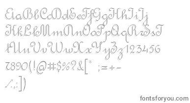 RondoTwinThin font – Gray Fonts On White Background