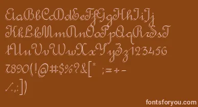 RondoTwinThin font – Pink Fonts On Brown Background