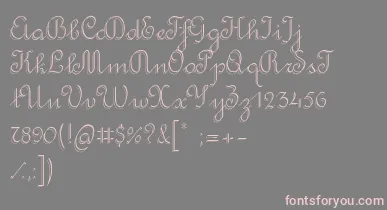 RondoTwinThin font – Pink Fonts On Gray Background