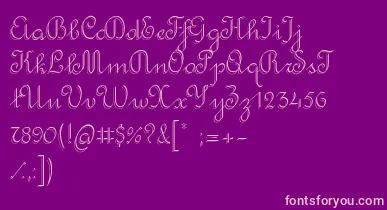 RondoTwinThin font – Pink Fonts On Purple Background