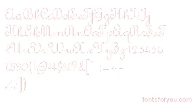 RondoTwinThin font – Pink Fonts On White Background
