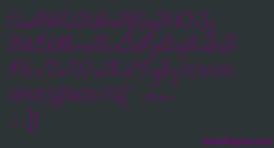 RondoTwinThin font – Purple Fonts On Black Background