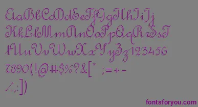 RondoTwinThin font – Purple Fonts On Gray Background
