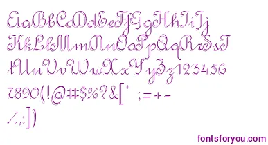 RondoTwinThin font – Purple Fonts On White Background