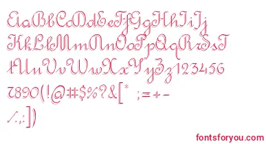 RondoTwinThin font – Red Fonts